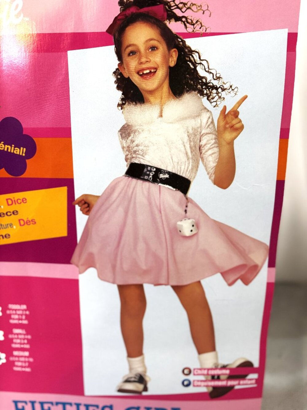 Rubie’s Barbie 50”s Girl Pink Dress Child Costume Sz 8-10 NWT NOS